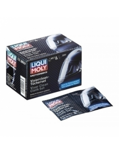 Caja de 12 toallitas de limpieza para viseras Liqui-Moly 20947. 20947. 4100420209475