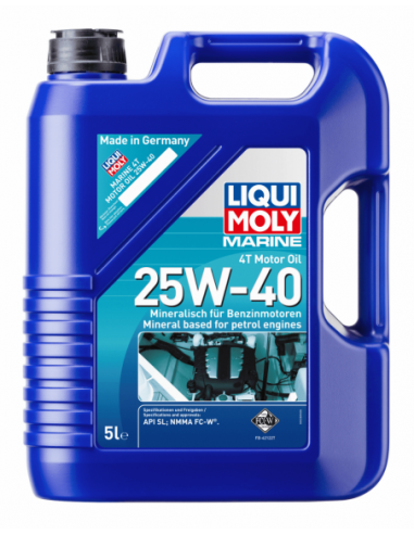 Garrafa 5L aceite de motor 4T marine mineral Liqui-Moly 25W-40 API SL