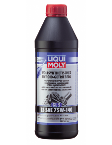 Botella 1L aceite de transmisión cardán BMW 75W-140 Liqui-Moly 100% sintético API GL5. 4421. 4100420044212