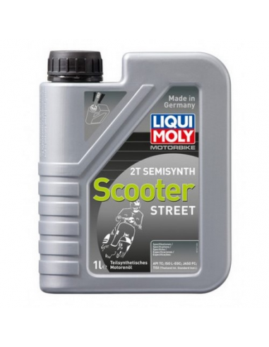 Botella de 1L aceite Liqui-Moly 2T Semi-sintético mezcla Scooter. 1621. 4100420016219