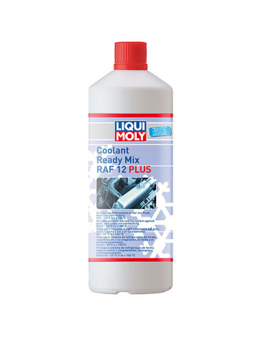 Botella de 1L líquido refrigerante anticongelante Liqui-Moly Coolant Ready Mix RAF 12+. 6924. 4100420069246