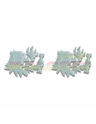 2 adhesivos cabeza León Malossi - 3D - Plata - 10 cm 3313736.S0. 3313736.S0. 8430525609280