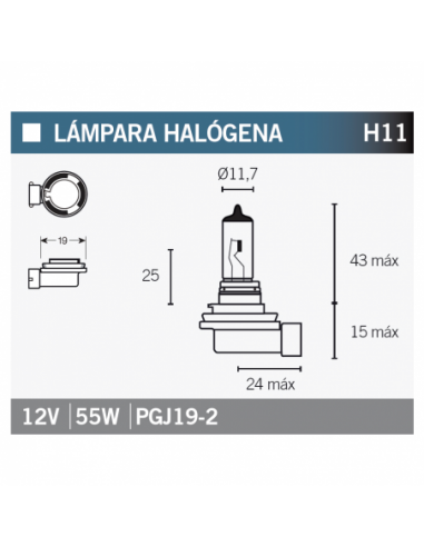 LAMPARA HALOGENA H11. H11. 8430525146372