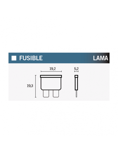 Caja de 50 fusibles a lama 15A AZUL. 15A. 8430525147041