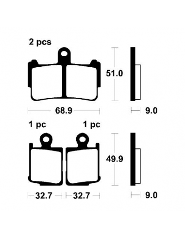 Pastillas de freno Tecnium sinterizadas delanteras alto rendimiento MFP369. MFP369. MFP 369