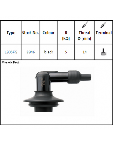 Pipa Bujía NGK LB05FG. 8346. 87295183465