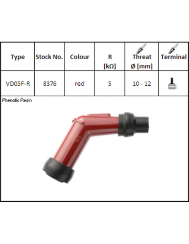 Pipa Bujía NGK VD05F-R. 8376. 87295183762