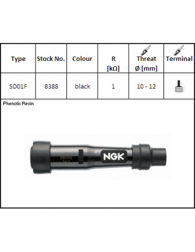 Pipa Bujía NGK SD01F. 8388. 87295183885