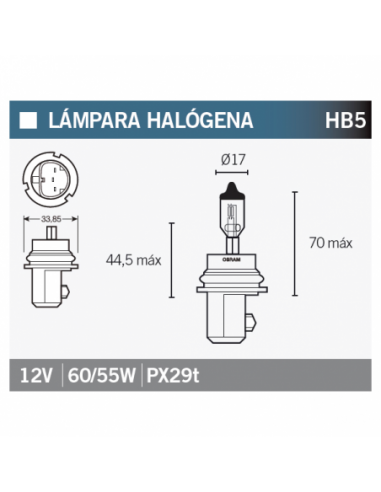 Lampara OSRAM 9007. 9007. 4050300148816