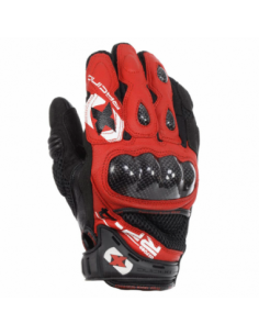 Guantes Racing cortos de cuero-rejilla Oxford RP-4 rojo/negro talla S. GM201S. 5030009244063