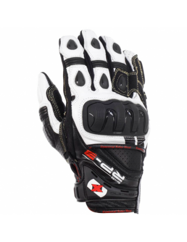 Guantes Racing de cuero cortos Oxford RP-3 negro/blanco talla M. GM205M. 5030009244209