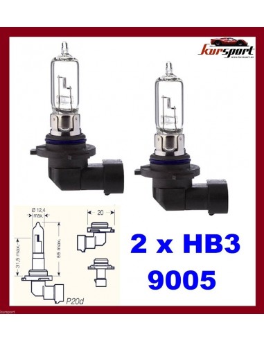 Bombillas lámparas halógenas HB3 9005