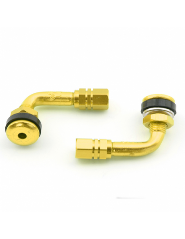 Kit 2 Válvulas moto anodizadas. Oro. 100D. 8430525144736