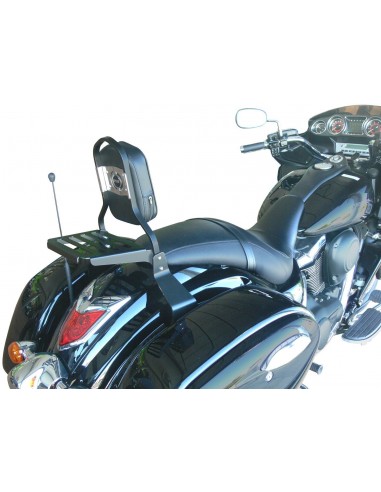 Respaldo con portaequipajes negro para moto Kawasaki Vulcan Vn1700 Voyager Y Vaquero