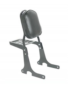 Respaldo con portaequipajes para moto Honda CMX 500 Rebel, negro mate